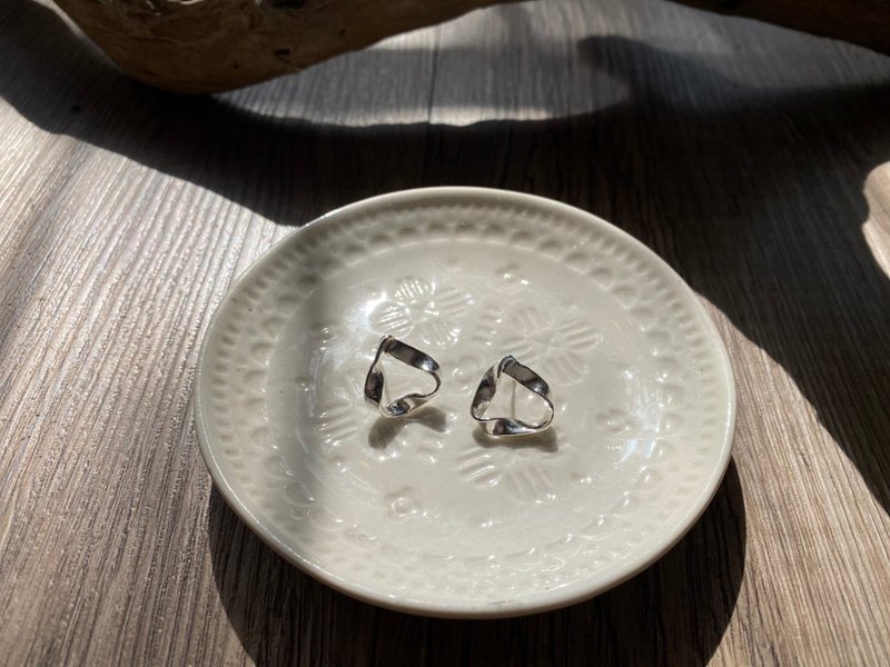 Triangle 耳环 - 耳环/耳夹 - 纯银 银色