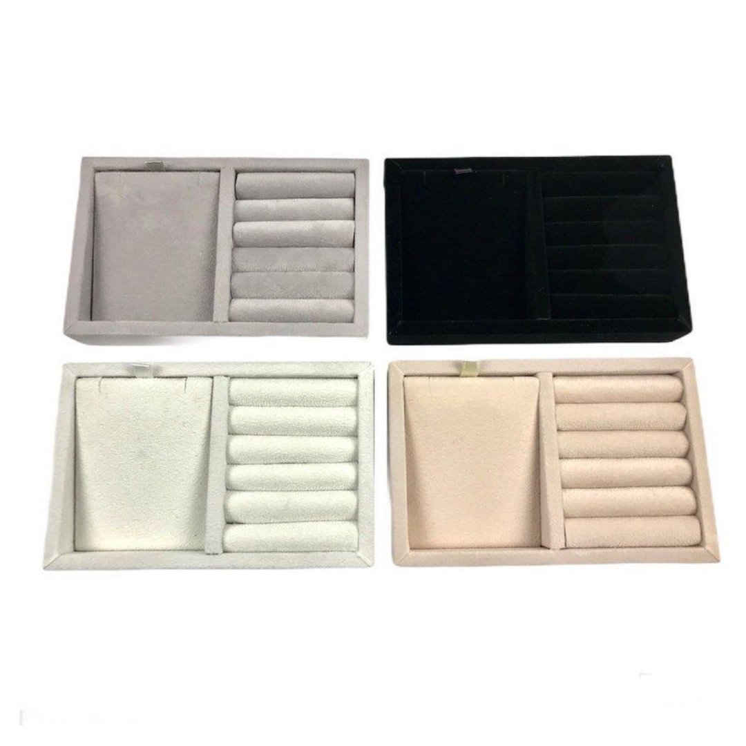 Tray Accessory case Necklace Ring - 收纳用品 - 棉 灰色