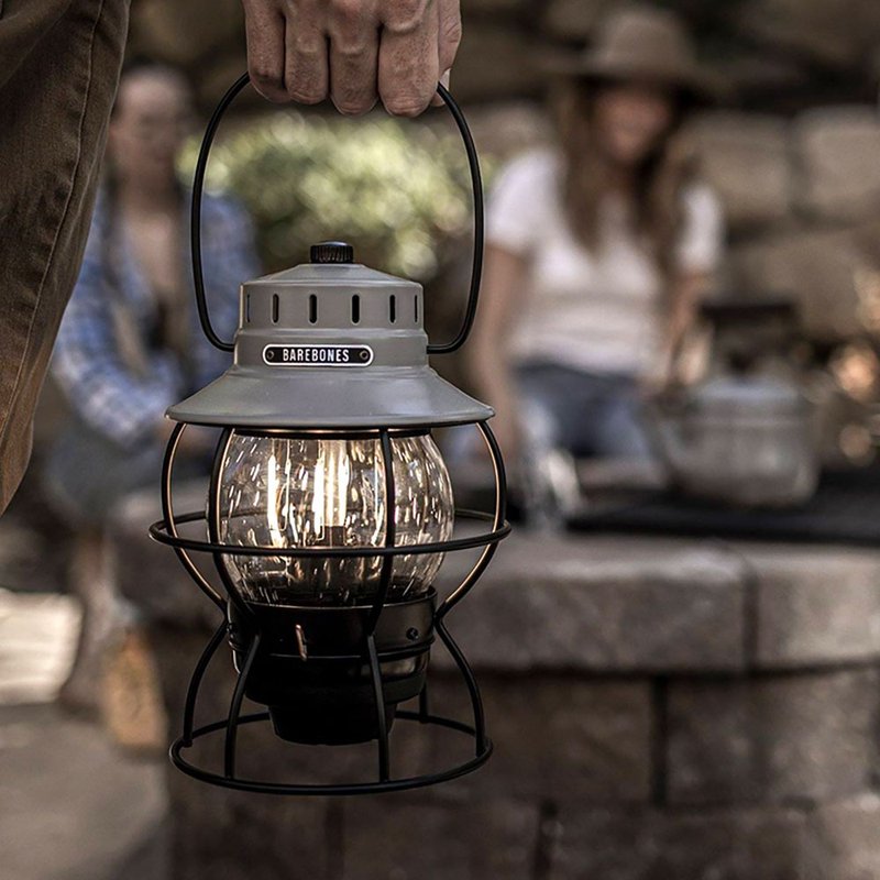 Barebones 手提铁路复古营灯 Railroad Lantern - 露营用品 - 其他金属 灰色