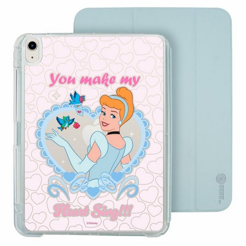 迪士尼公主灰姑娘iPad Air /Pro2024mini7可拆式防摔透明保护折套 - 平板/电脑保护壳 - 塑料 多色
