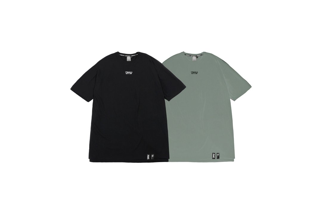 .67ARROW Logo Tee 短T 黑色 绿色 短袖 五分袖 开衩 大尺寸 - 男装上衣/T 恤 - 棉 黑色