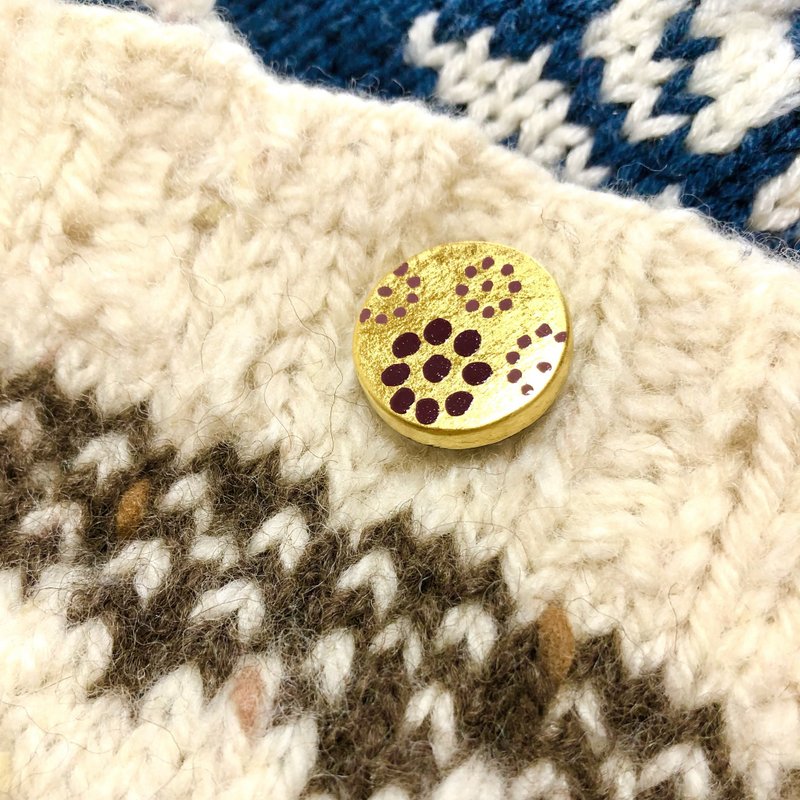 Hua hana - 胸针 - 木头 金色