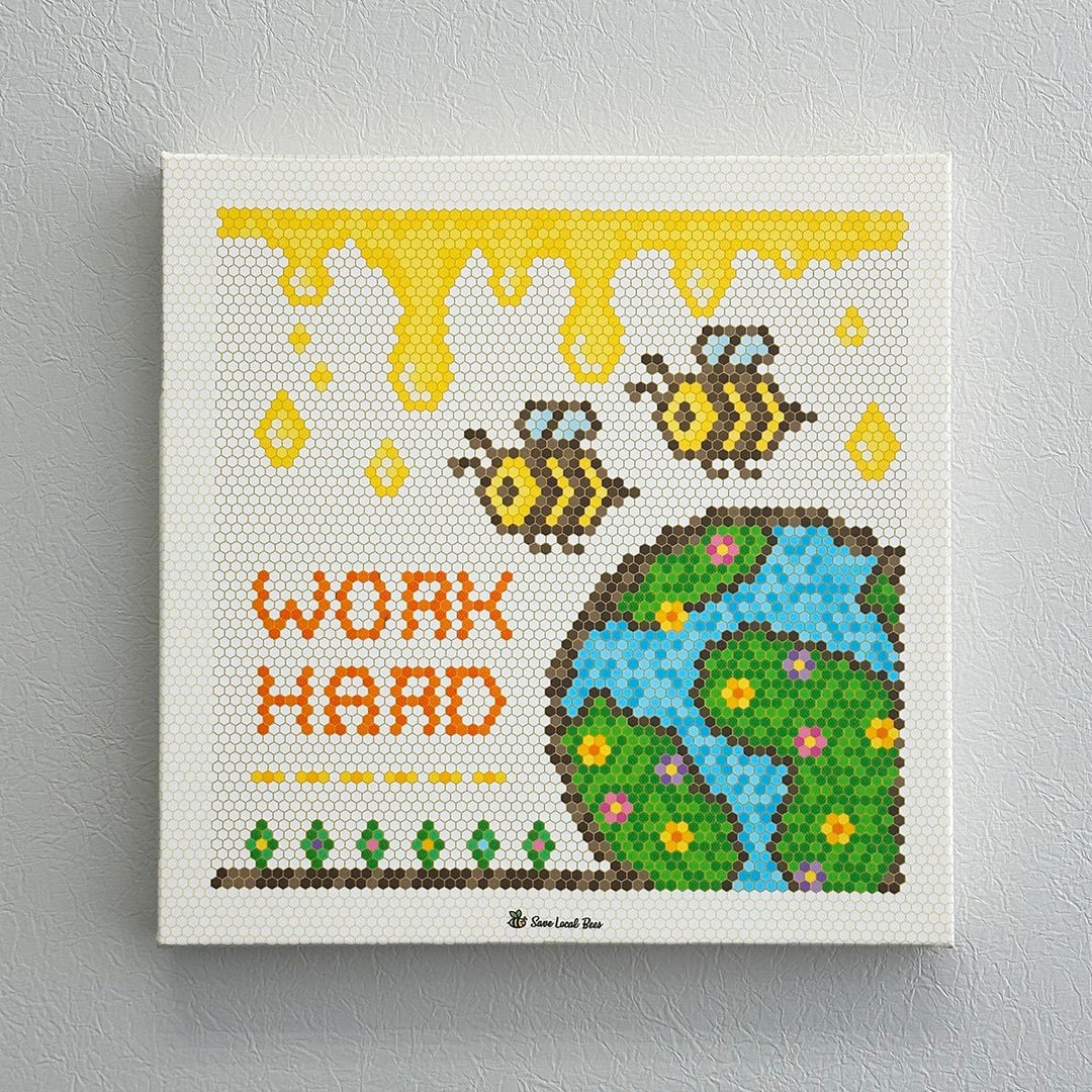 Save Local Bees 无框画 - 蜜蜜耕耘 - 海报/装饰画/版画 - 其他材质 