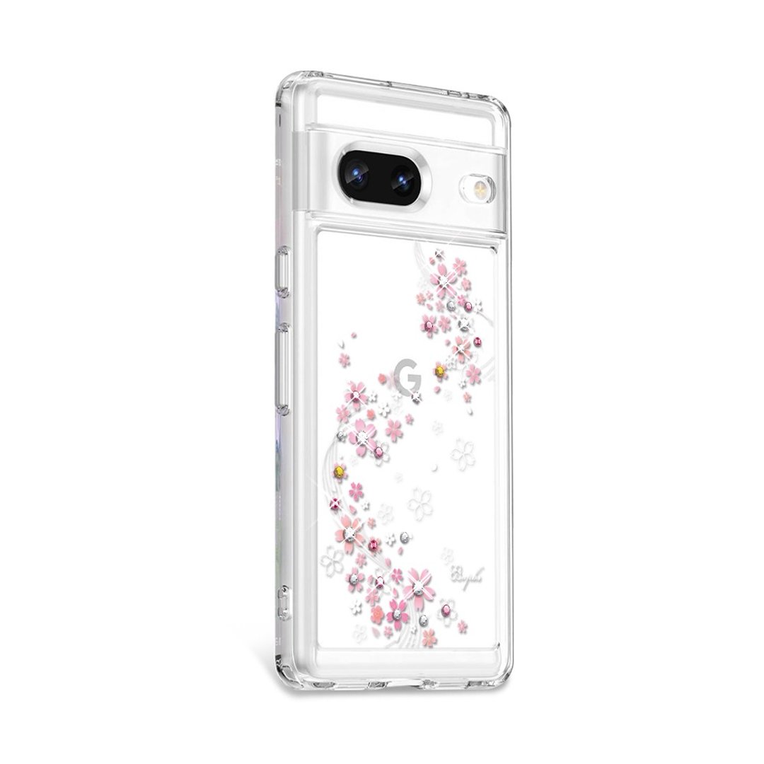 Google Pixel 9/8/7系列 防震双料水晶彩钻手机壳-天籁之樱 - 手机壳/手机套 - 其他材质 多色