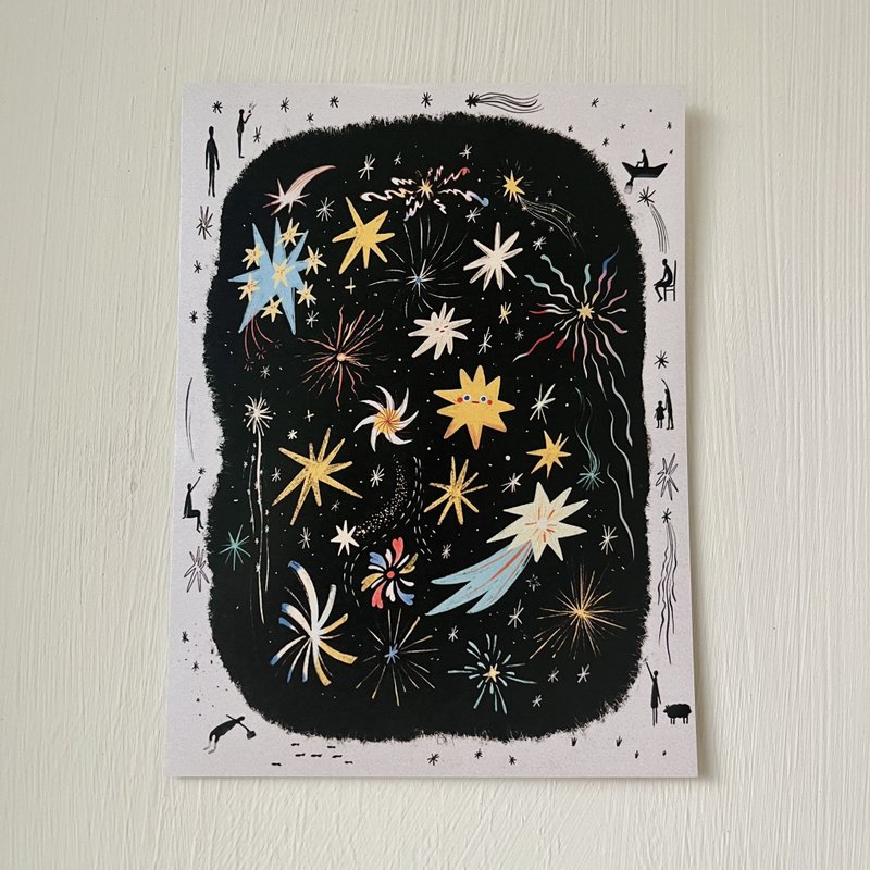 【humor star】Let the hope shine让希望闪烁 - 卡片/明信片 - 纸 