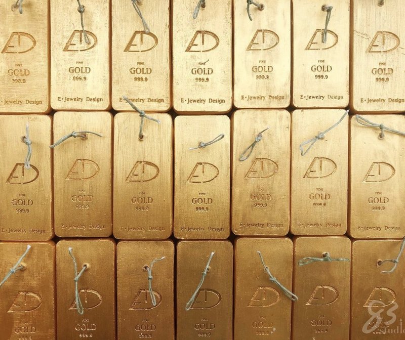 定制化金条蜡烛 - 蜡烛/烛台 - 蜡 橘色