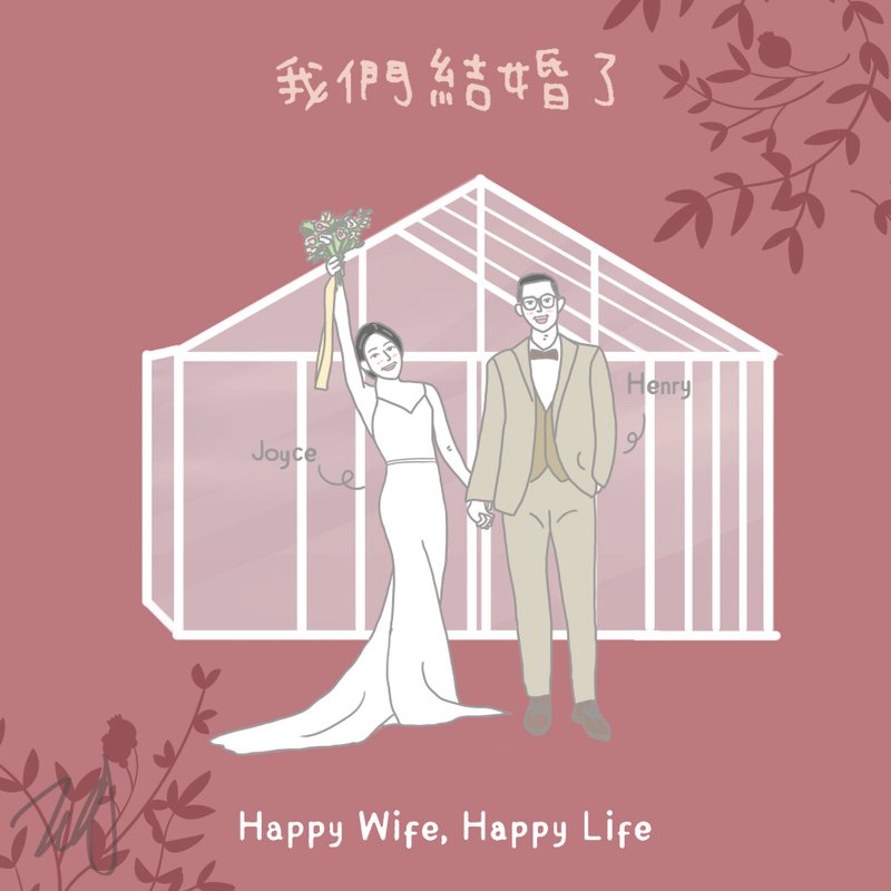 定制化似颜绘下单处 - 订制画像 - 其他材质 白色
