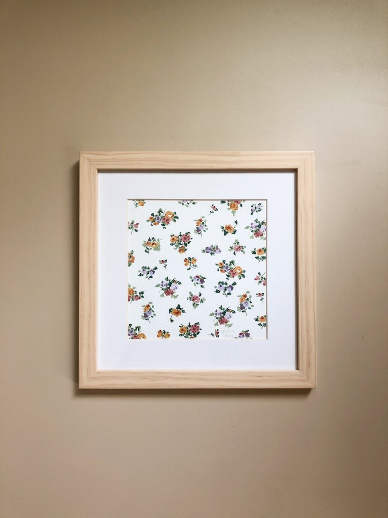 碎花插画/挂画/含裱框 - 海报/装饰画/版画 - 纸 