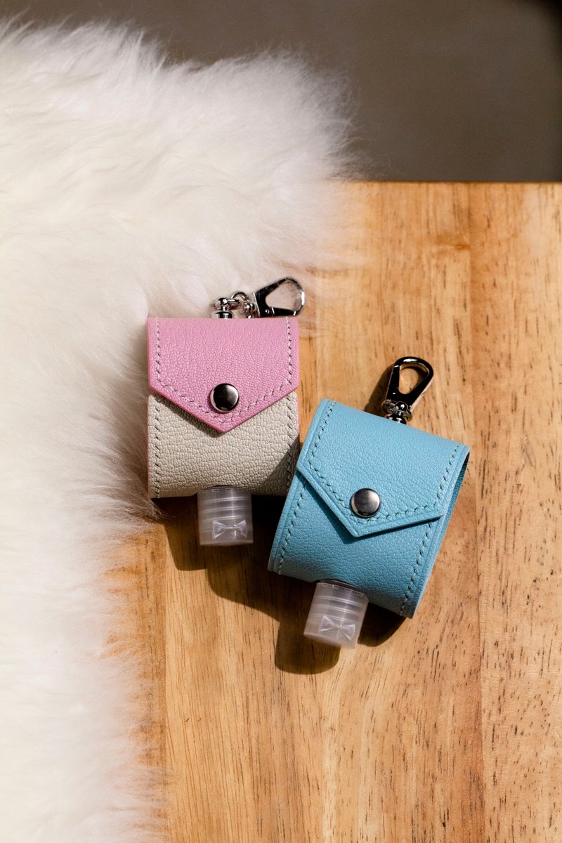 AirPod套/耳机套/搓手液套/真皮/法国山羊皮/apple AirPods - 吊饰 - 真皮 