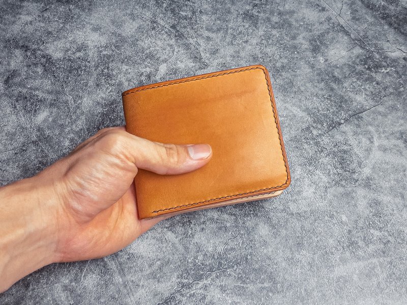 一日出货- 意大利植鞣革_手工皮革 六卡短夹 - 皮夹/钱包 - 真皮 多色