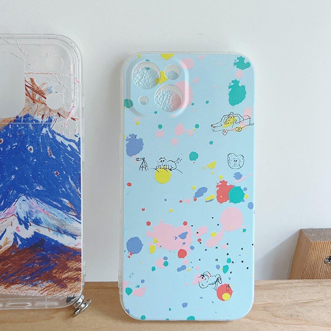iphone 17 阿波的爱 浅蓝 质感手机壳订制 iphone手机壳 - 手机壳/手机套 - 橡胶 蓝色