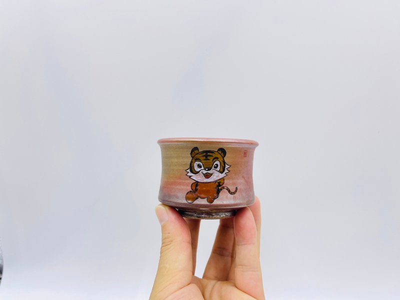 可爱小虎仔 - 茶具/茶杯 - 陶 白色