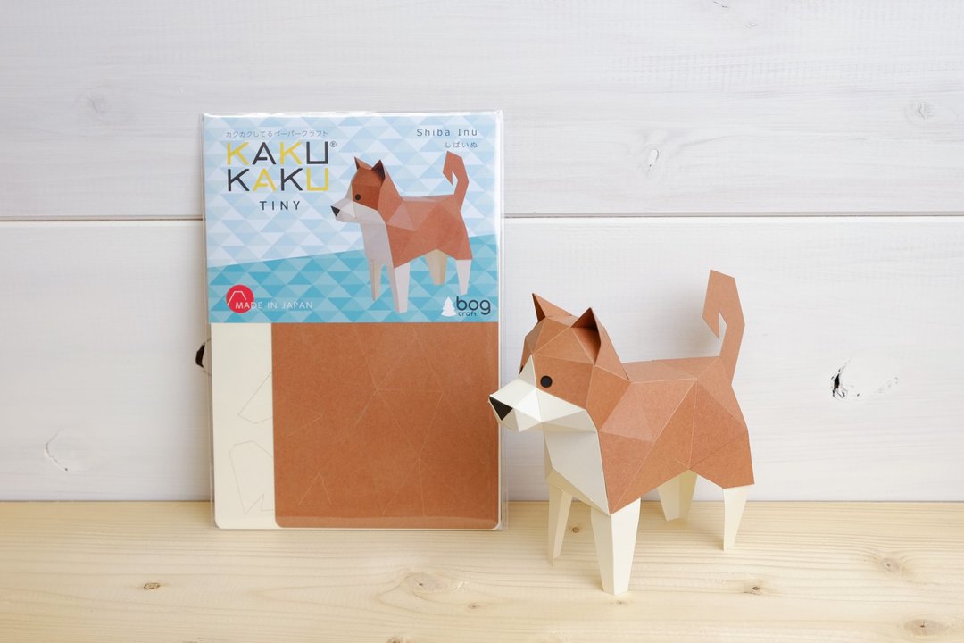 【bog craft 】KAKUKAKU 动物造型立体折纸 柴犬 - 木工/竹艺/纸艺 - 纸 