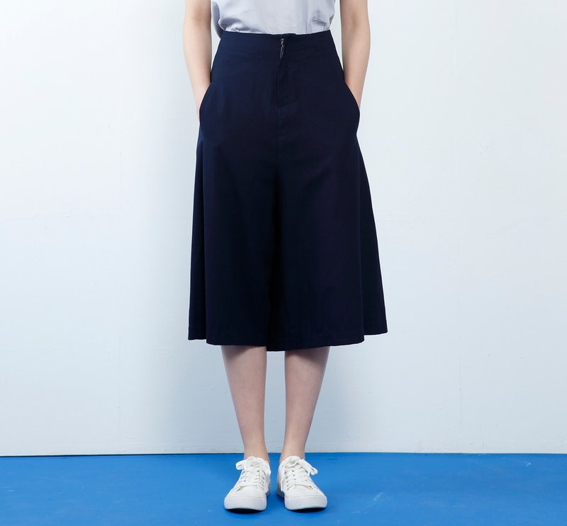 WD Inia Gaucho Pants Indigo不对称宽裤 - 蓝染 - 女装长裤 - 其他材质 蓝色