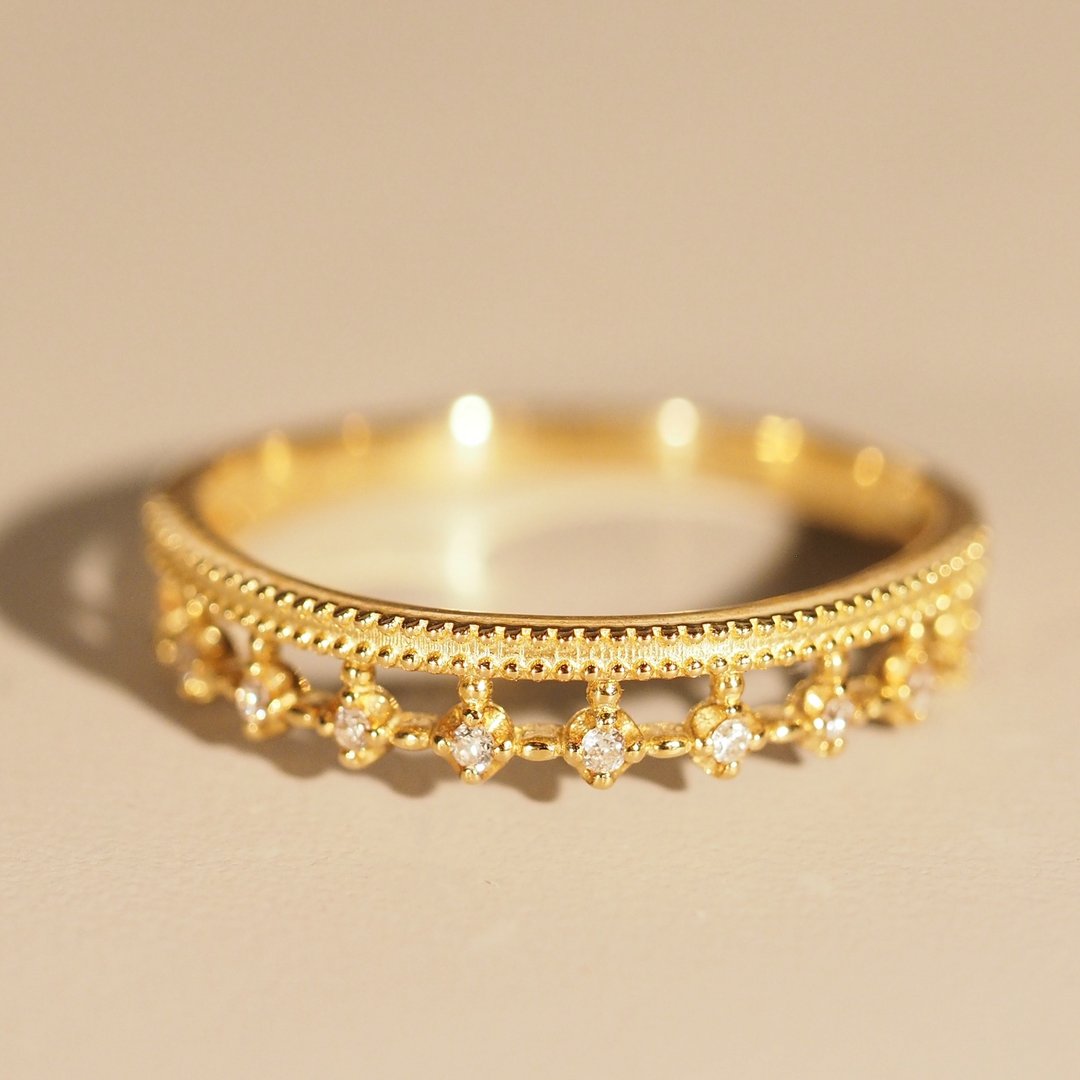 18K金钻石明星戒指 18K Gold The Diamond All Stars Ring - 戒指 - 贵金属 