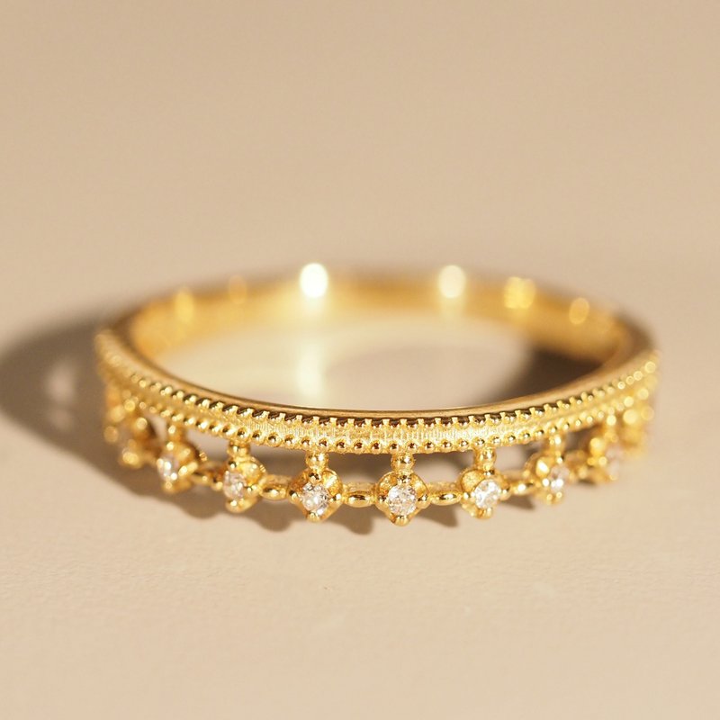 18K金钻石明星戒指 18K Gold The Diamond All Stars Ring - 戒指 - 贵金属 