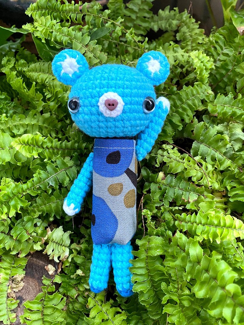 防疫小物 酒精喷雾瓶吊饰 蓝色小熊款 附10ml玻璃瓶 - 吊饰 - 其他材质 蓝色