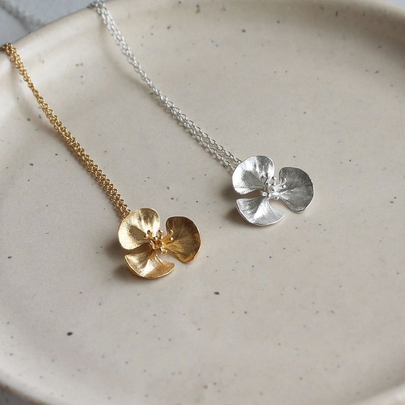 慈姑项链 - 项链 - 纯银 金色