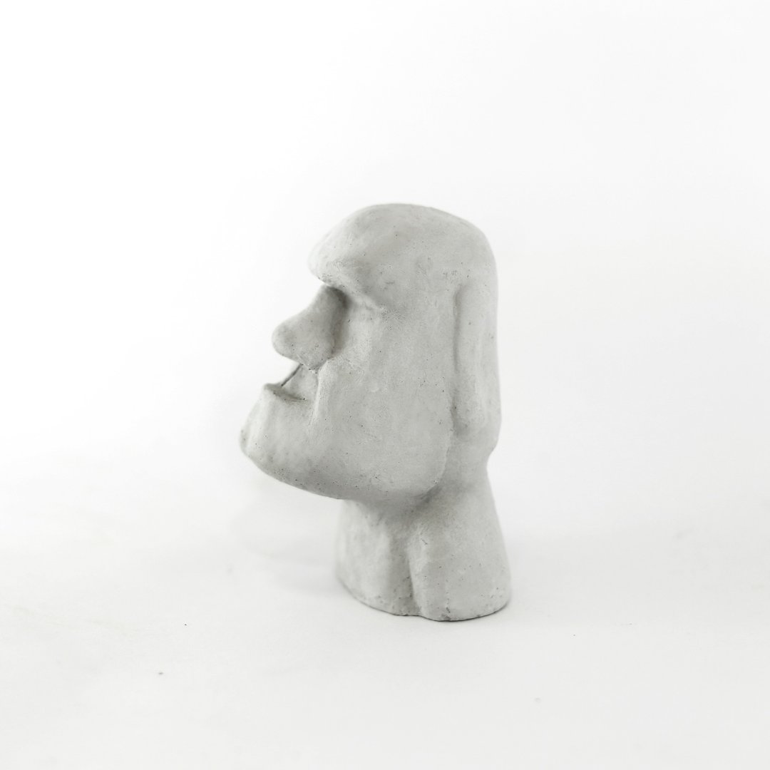 KIND MOAI- 厚道摩艾石像 - 摆饰 - 水泥 灰色