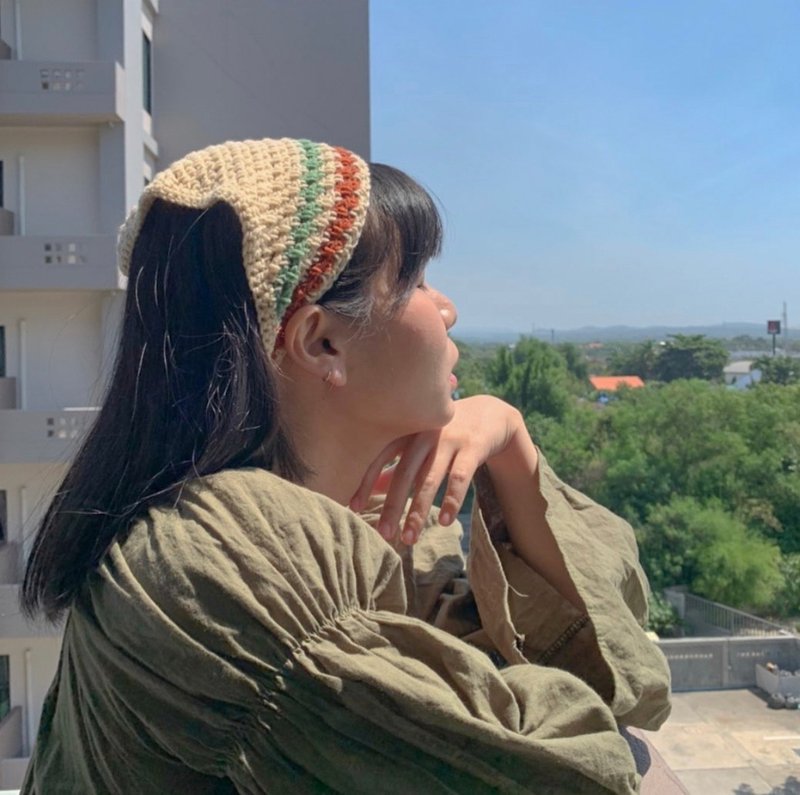 Kerchief crochet - 发饰 - 聚酯纤维 多色