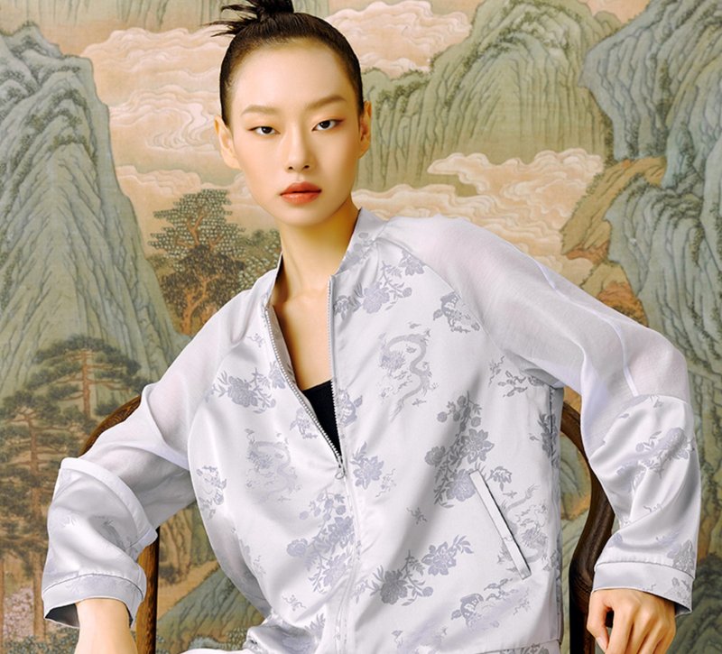 【玉轩】新中式中国风 暗纹提花/防晒外套 - 女装上衣 - 聚酯纤维 蓝色