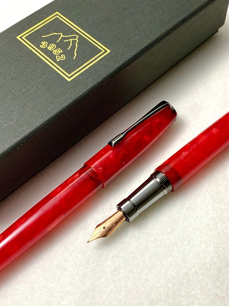 3952老山羊-布莱梅 红 玫瑰金刀尖(小胭脂刀)钢笔 - 钢笔 - 其他金属 