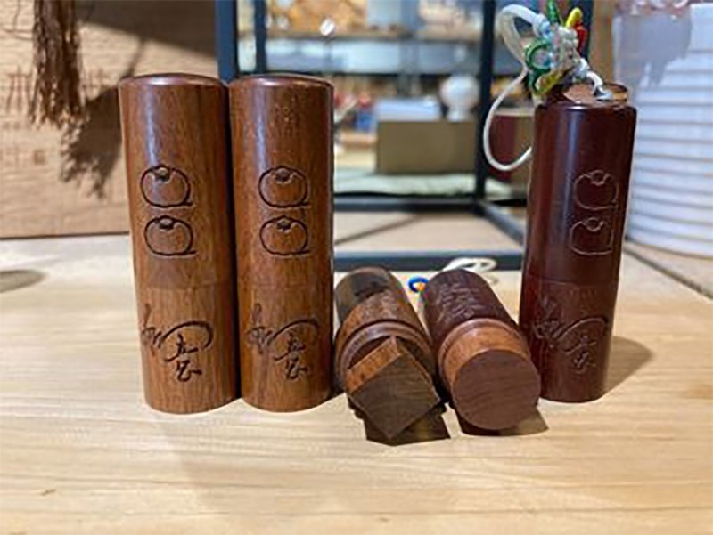 可定制化-母子印章(紫檀) - 印章/印台 - 木头 咖啡色