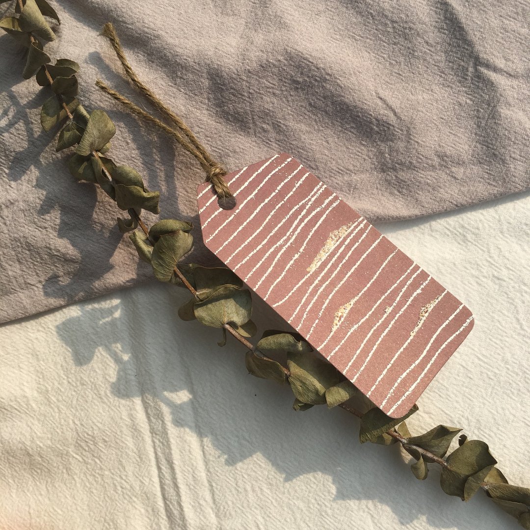 纯手工 凸粉 堆积 || 书签 bookmark - 书签 - 纸 咖啡色