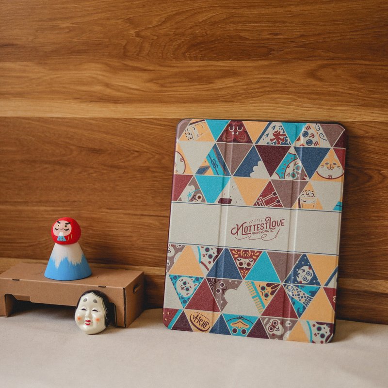 和风派对 磁砖系列 / iPad 保护壳 - 三角 - 平板/电脑保护壳 - 人造皮革 多色