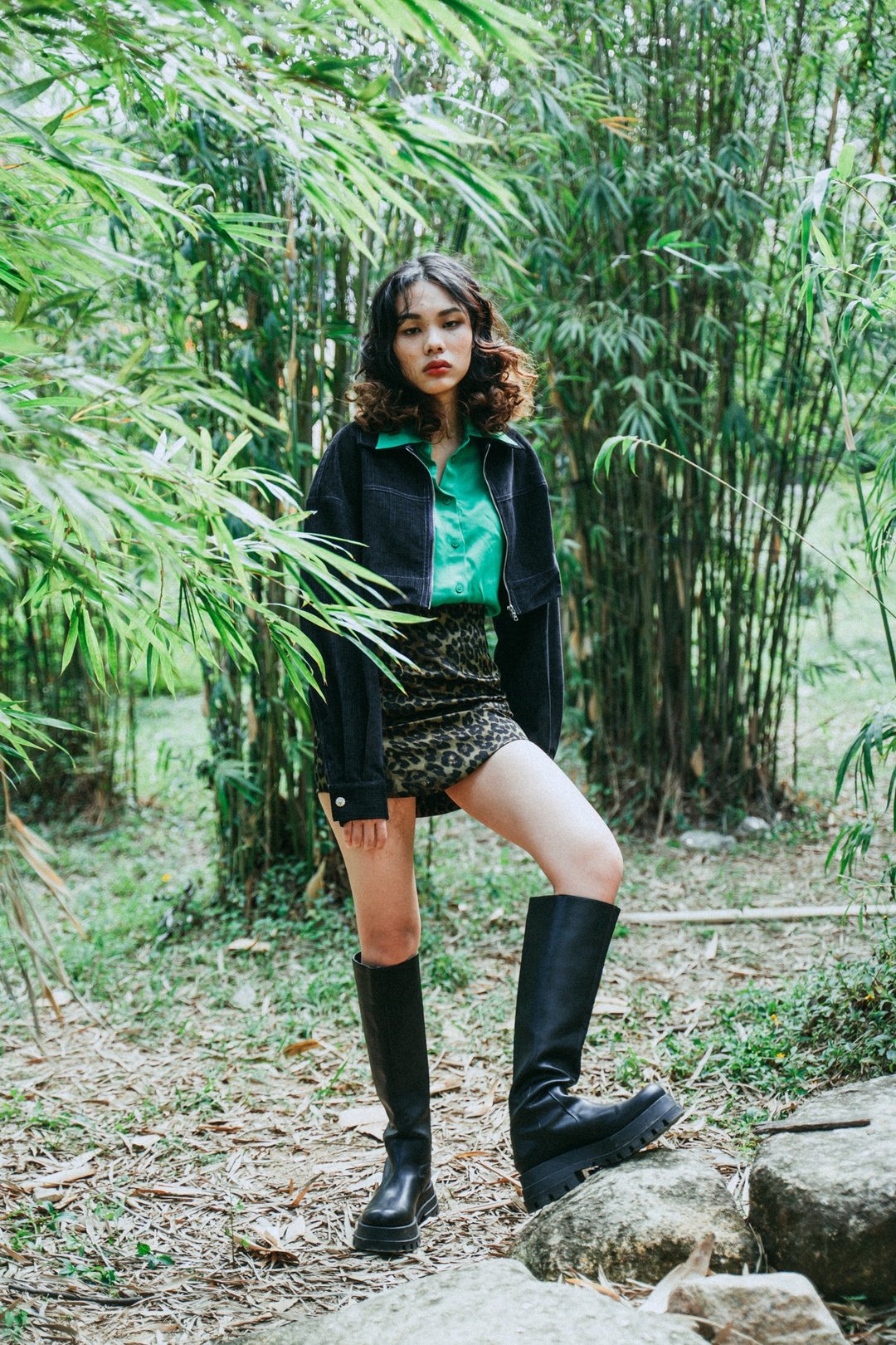 牛仔灯芯绒外套 Corduroy Short Jacket - 女装休闲/机能外套 - 其他材质 黑色
