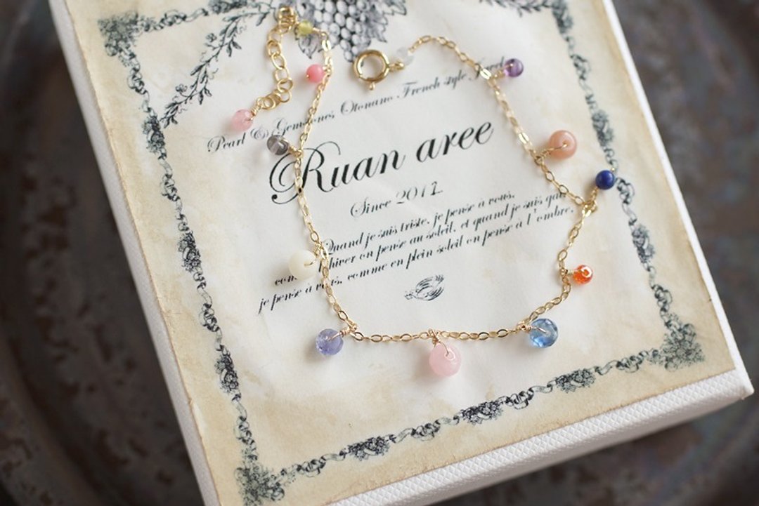 14kgf-Nordic bracelet - 手链/手环 - 半宝石 蓝色
