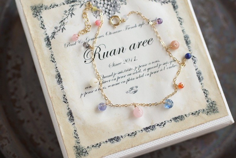 14kgf-Nordic bracelet - 手链/手环 - 半宝石 蓝色