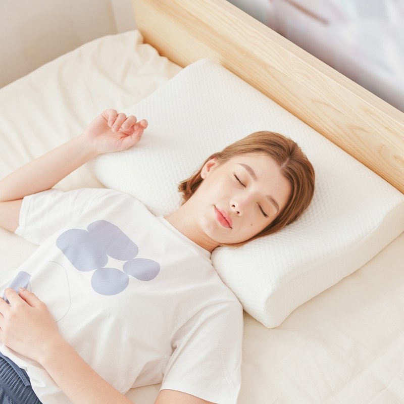 小山丘 针织 记忆枕 人体工学枕 慢回弹 - 寝具 - 其他材质 白色