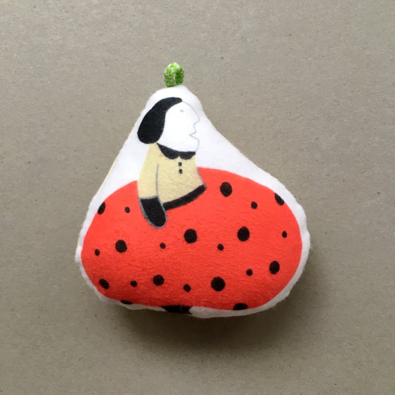 真菌家族 娃娃吊饰 - 玩偶/公仔 - 棉．麻 卡其色