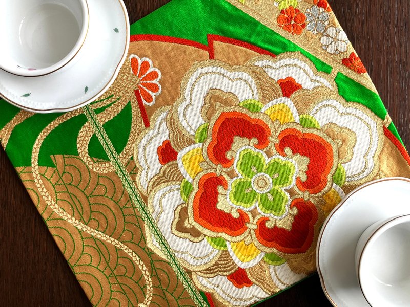 和服带餐垫 PM020 - 餐垫/桌巾 - 丝．绢 绿色