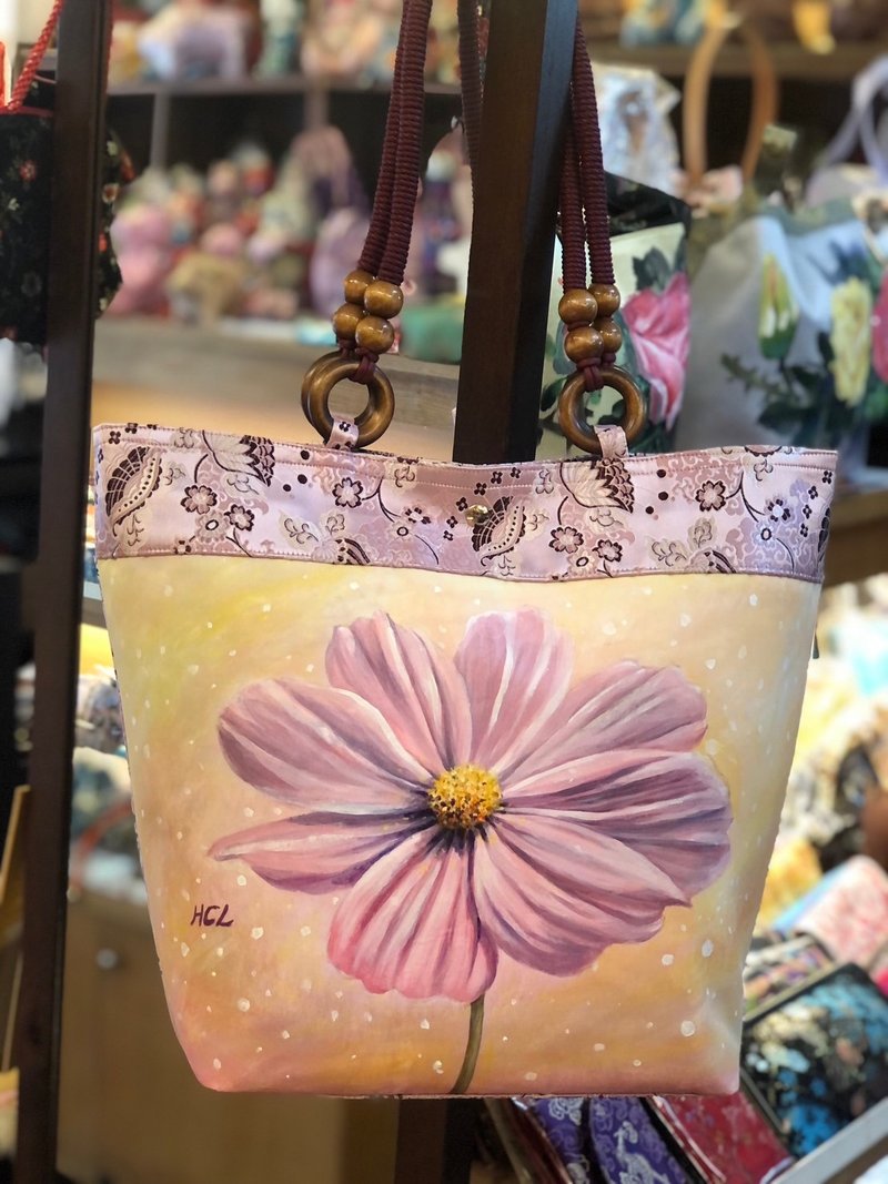 客制手绘大Tote - 侧背包/斜挎包 - 压克力 多色