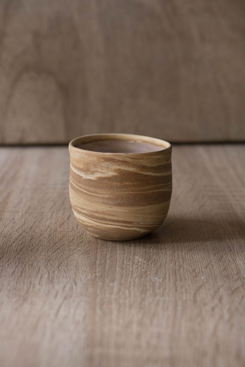 搅胎小茶杯 - 茶具/茶杯 - 陶 卡其色
