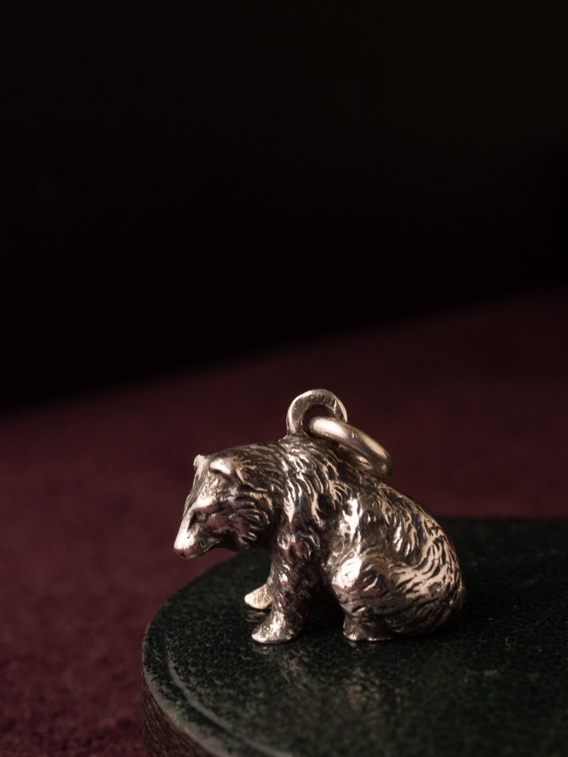 19世纪末-20世纪初 奥匈帝国 大熊纯银吊坠 - 项链 - 纯银 银色