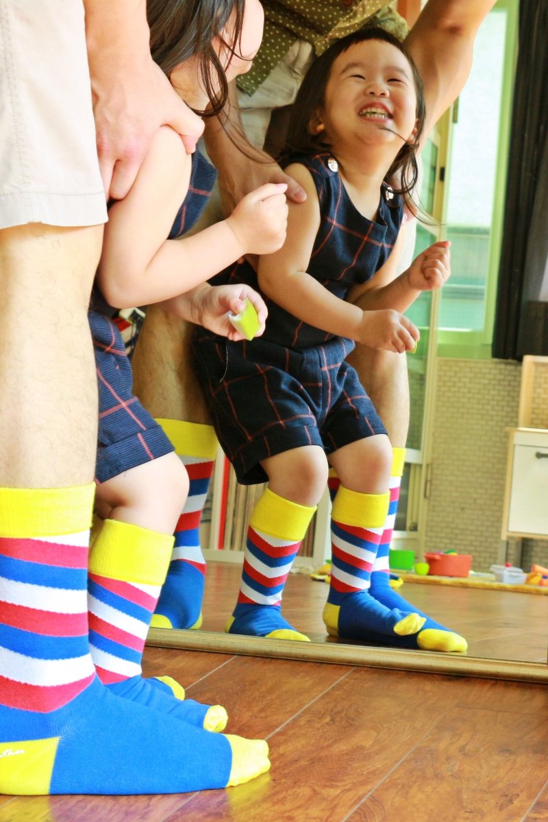 英伦风童袜 - Barber Shop 经典斜纹袜子 - 英国设计 - 其他 - 棉．麻 蓝色