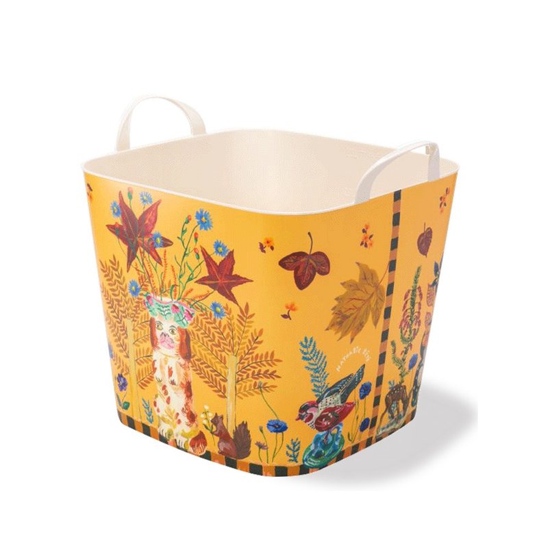 stacksto Nathalie Lete花漾篮-花冠小狗 - 收纳用品 - 防水材质 黄色