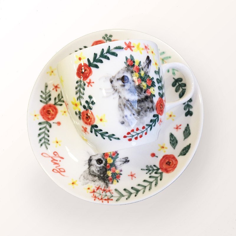 咖啡杯组-订制专属图案 定制化 - 咖啡杯/马克杯 - 瓷 白色