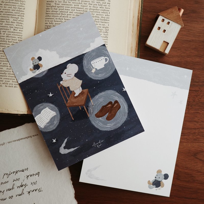 Sweet Memories 曼蒂明信片-小老鼠的神奇果实系列 - 卡片/明信片 - 纸 蓝色