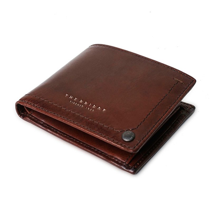 THE BRIDGE 意大利牛皮 KALLIO 零钱袋 短夹 - 皮夹/钱包 - 真皮 咖啡色