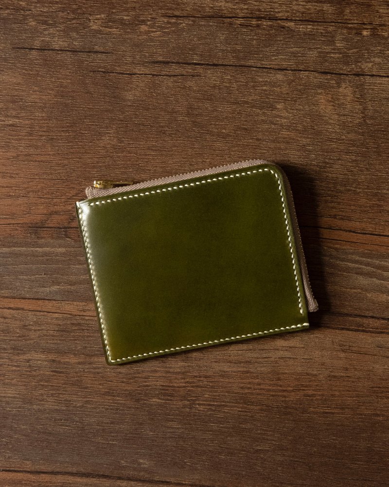 日本马臀皮L形钱包 - 皮夹/钱包 - 真皮 绿色