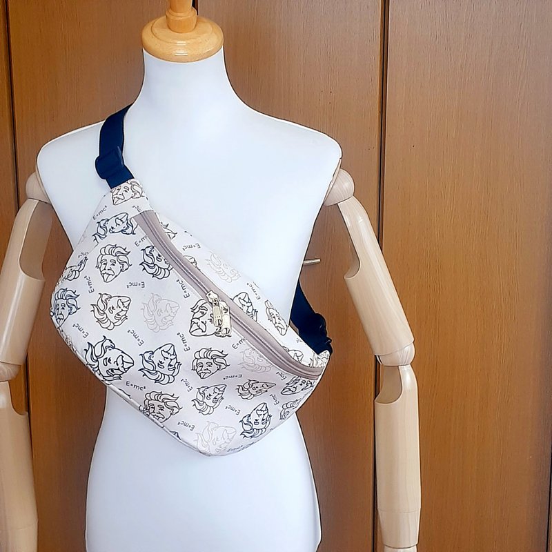 雾绿色 米色 名人图案 斜背包 人物图案 有趣图案 圆点 格纹包 侧背包 - 侧背包/斜挎包 - 棉．麻 