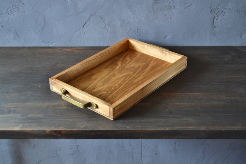 0310mito 日本产桧木咖啡托盘 M尺寸 复古金 - 收纳用品 - 木头 咖啡色