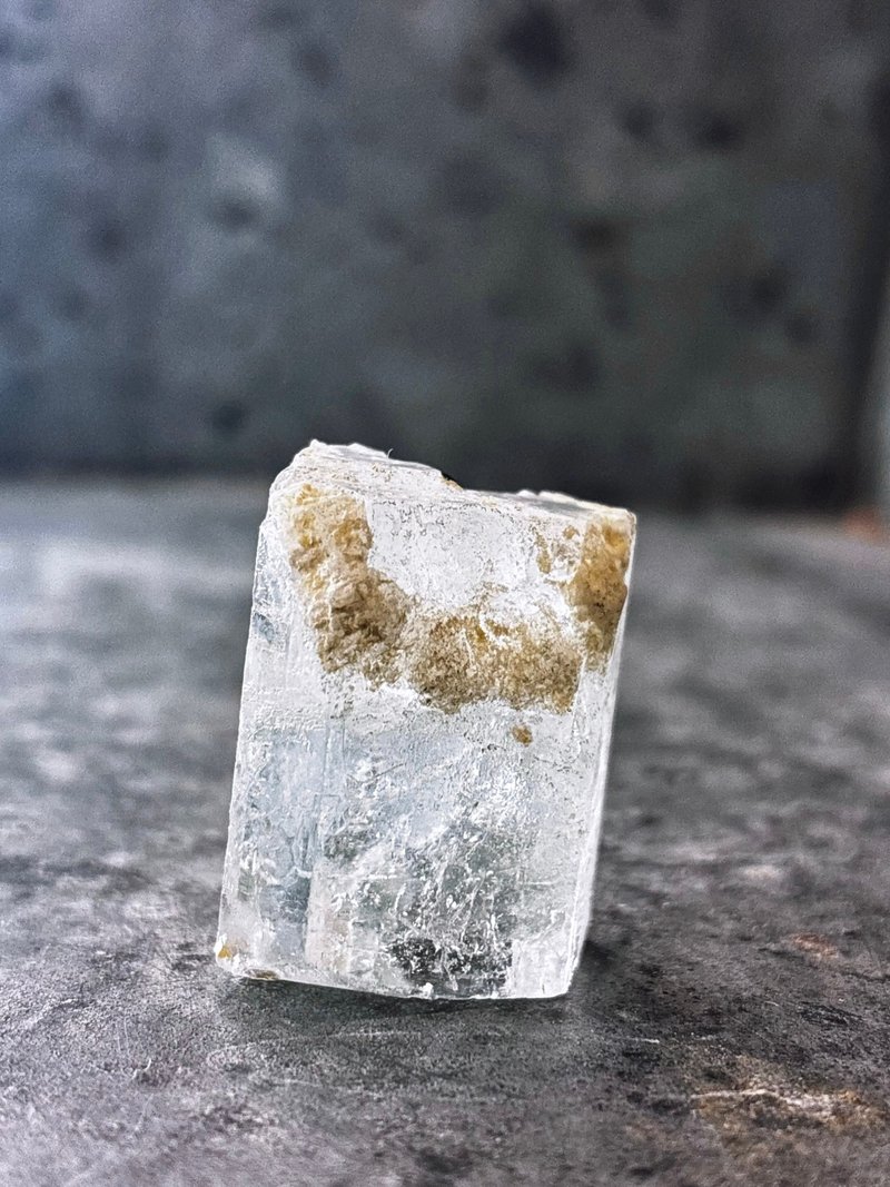 巴基斯坦 海蓝宝共生黑碧玺  原矿 摆件 喉轮 - 摆饰 - 宝石 