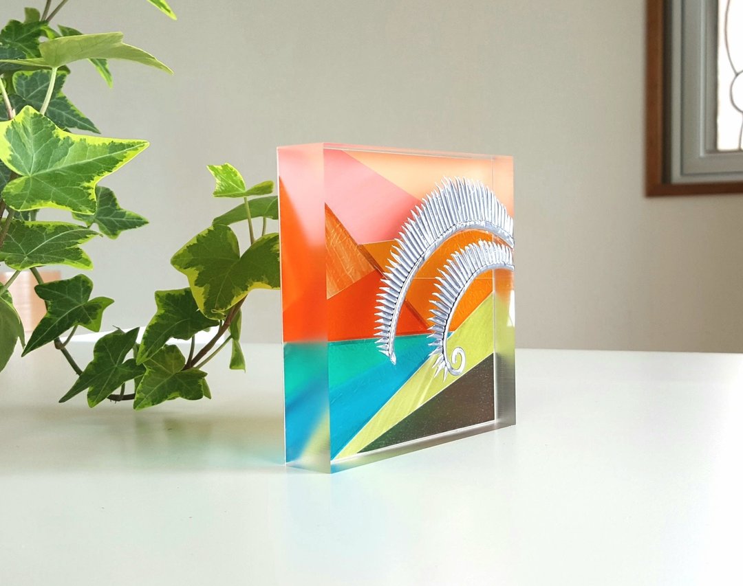 Healing art made with glass art 　Tinker Bell Sunset5 - 其他 - 塑料 橘色