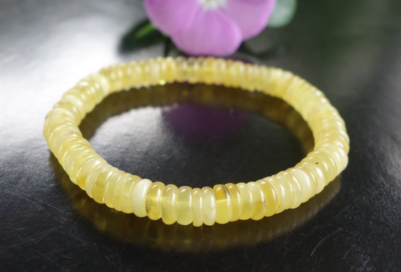 Baltic Amber 天然波罗的海 蜜蜡 5.62克 手链 非二代琥珀 附证书 - 手链/手环 - 半宝石 黄色