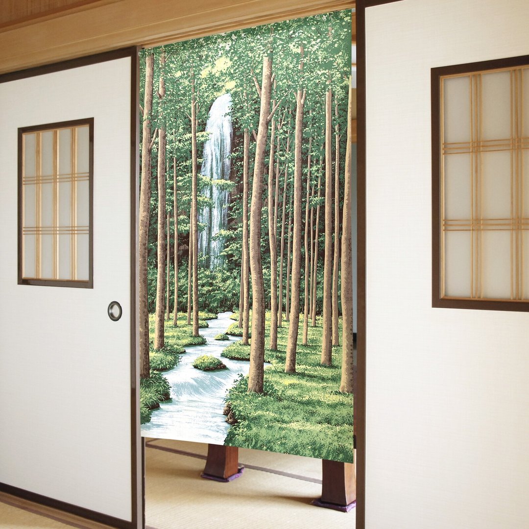 【预订】日本制 川流瀑布门帘 - 门帘/门牌 - 聚酯纤维 绿色